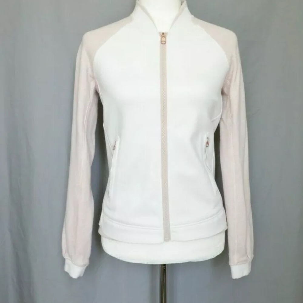 Lululemon Var-City Bomber White/Butter Pink